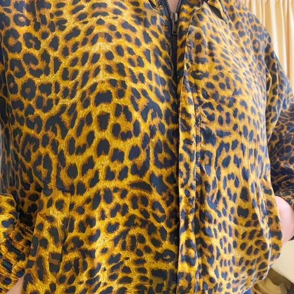 Leopard silk lightweight Jacket